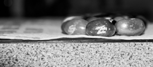 I waited till the last minute to get these pictures and I wasn't sure what to do. So i took some of my dads jelly beans and too pictures. I made it black and white and took the doge tool and brightened the whole picture.